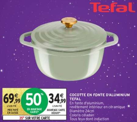 TEFAL COCOTTE EN FONTE D’ALUMINIUM