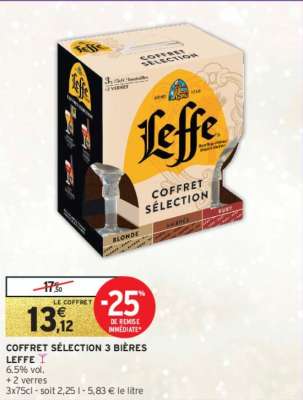 LEFFE COFFRET SÉLECTION 3 BIÈRES