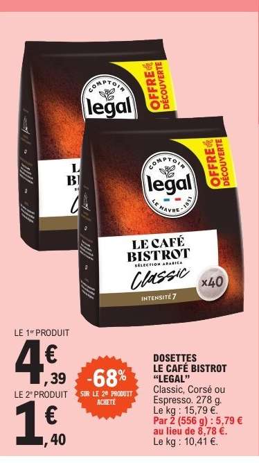 Dosettes Le Café Bistrot 'Legal'