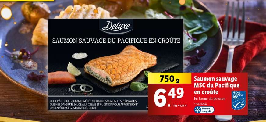 Saumon sauvage MSC du Pacifique en croûte