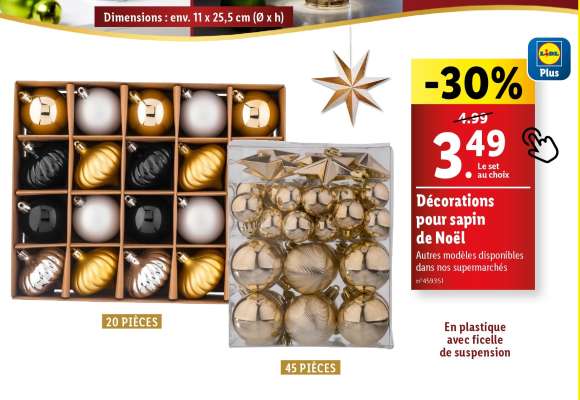 Décorations pour sapin de Noël