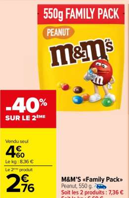 M&M's "Family Pack" - Peanut, 550 g.