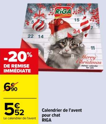 RIGA Calendrier de l'avent pour chat