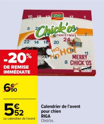 RIGA Calendrier de l'avent pour chien - Chick'os.