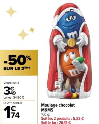 M&MS Moulage chocolat - 100 g.