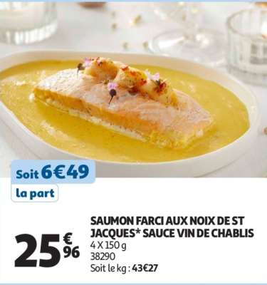 Saumon Farci Aux Noix De St Jacques* Sauce Vin De Chablis - 4 X 150 g
38290