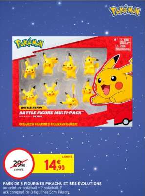 POKEMON PACK DE 8 FIGURINES PIKACHU ET SES ÉVOLUTIONS