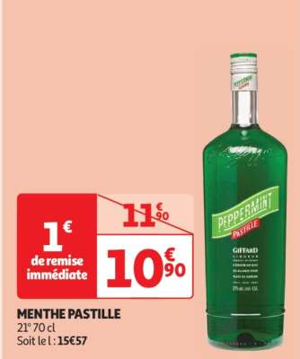 Menthe Pastille - 21° 70 cl