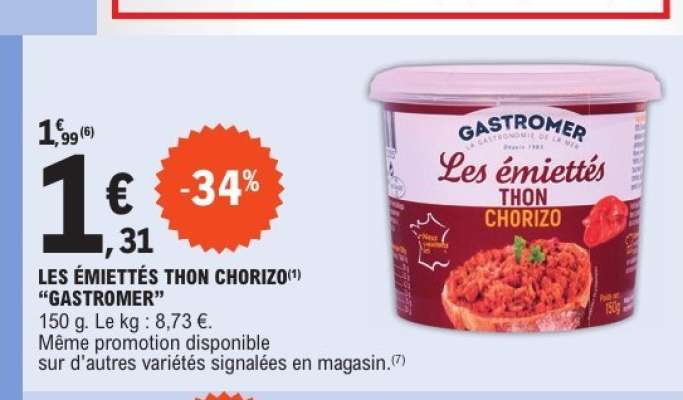 LES ÉMIETTÉS THON CHORIZO "GASTROMER"