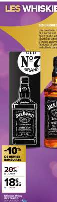 JACK DANIELS Tennessee Whisky - Old n°7, 40% vol., 70 cl.