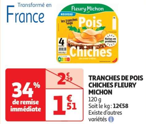 Tranches De Pois Chiches Fleury Michon - 120 g