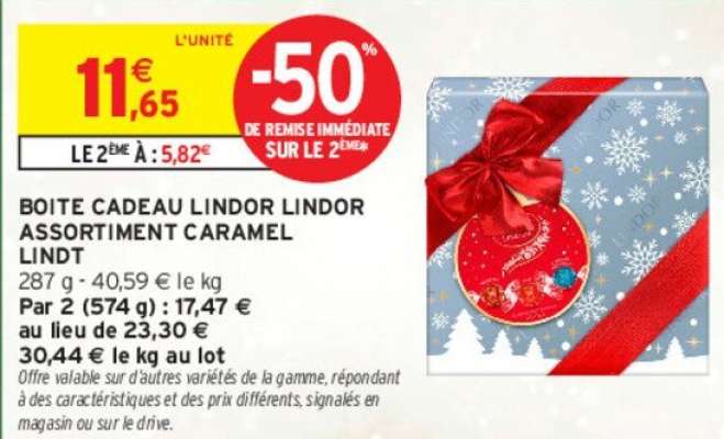 LINDT BOITE CADEAU LINDOR LINDOR ASSORTIMENT CARAMEL