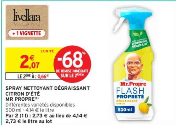 MR PROPRE SPRAY NETTOYANT DÉGRAISSANT CITRON D'ÉTÉ