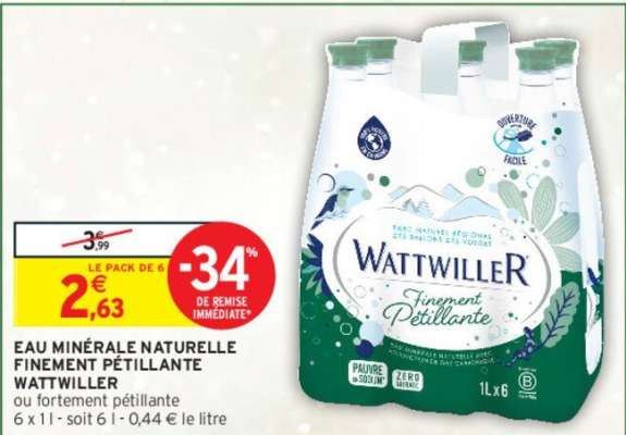 WATTWILLER EAU MINÉRALE NATURELLE
FINEMENT PÉTILLANTE