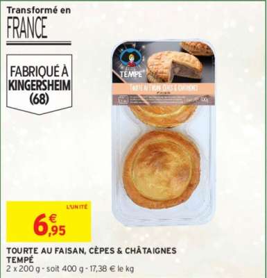 TEMPÉ TOURTE AU FAISAN, CÈPES & CHÂTAIGNES