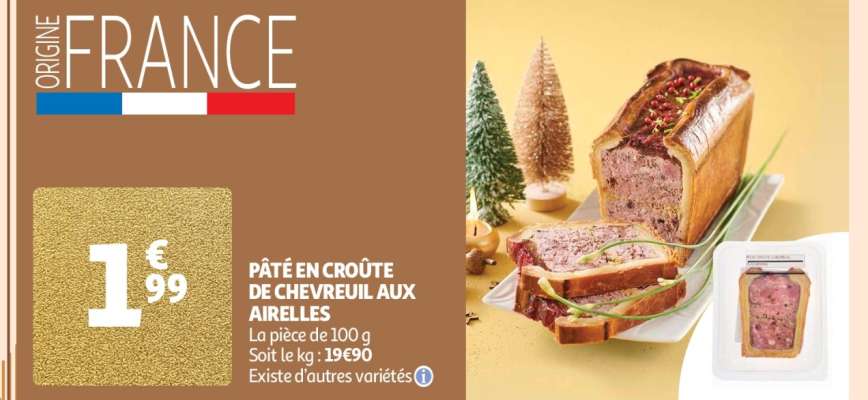 Pâté En Croûte De Chevreuil Aux Airelles - La pièce de 100 g