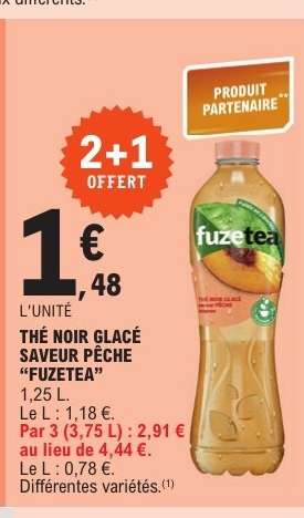 THÉ NOIR GLACÉ SAVEUR PÊCHE "FUZETEA"