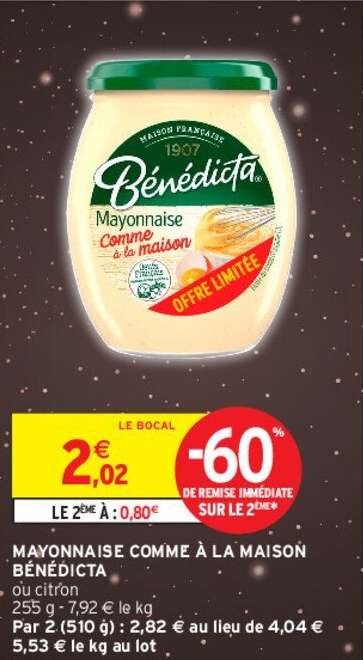 Benedicta mayonnaise comme à la maison