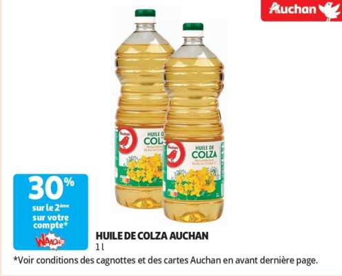 Huile De Colza Auchan - 1 l