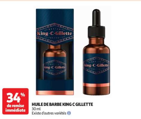 Huile De Barbe King C Gillette - 30 ml