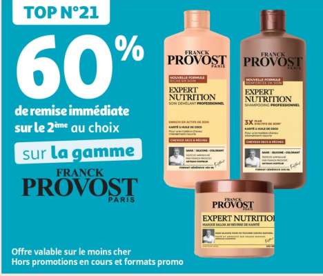 60% De Remise Immédiate Sur Le 2Ème Au Choix Sur La Gamme Franck Provost