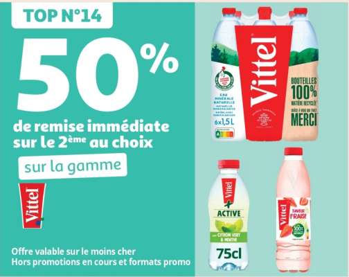 50% De Remise Immédiate Sur Le 2Ème Au Choix Sur La Gamme Vittel