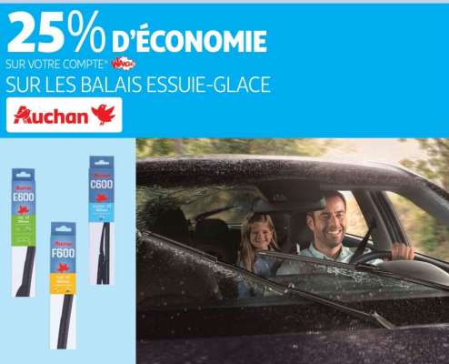 25% D'économie Sur Les Balais Essuie-Glace Auchan