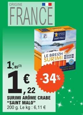 SURIMI ARÔME CRABE “SAINT MALO”