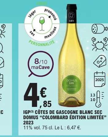 IGP Côtes de Gascogne Blanc Sec Domus 'Colombard Édition Limitée' 2023