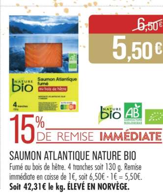 SAUMON ATLANTIQUE NATURE BIO