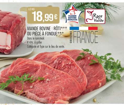 Viande Bovine : Rôti ou Pièce à Fondue