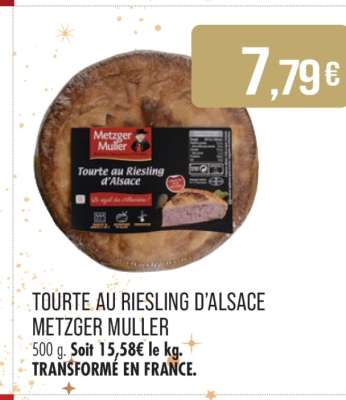 TOURTE AU RIESLING D'ALSACE METZGER MULLER