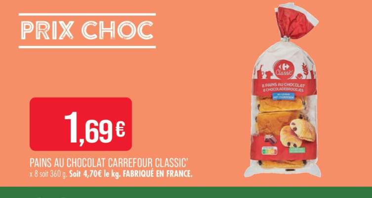 PAINS AU CHOCOLAT CARREFOUR CLASSIC'