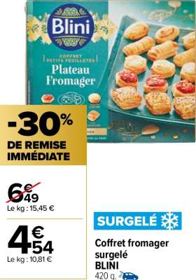 BLINI Coffret fromager surgelé - 420 g.