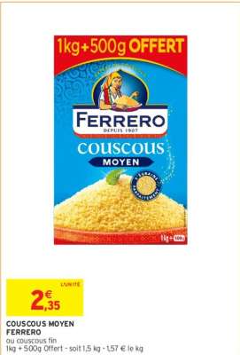 FERRERO COUSCOUS MOYEN