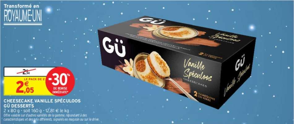 GÜ DESSERTS CHEESECAKE VANILLE SPÉCULOOS