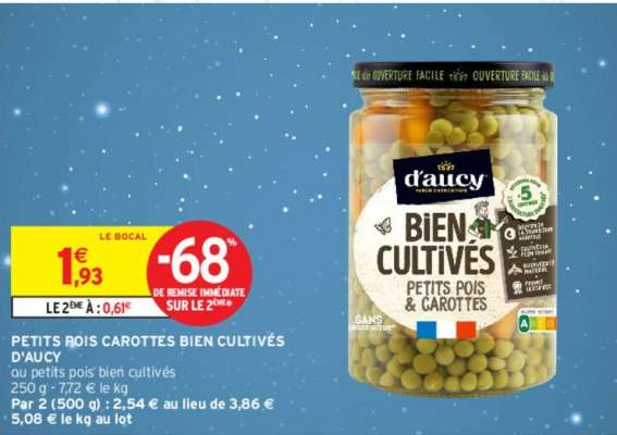 D'AUCY PETITS POIS CAROTTES BIEN CULTIVÉS