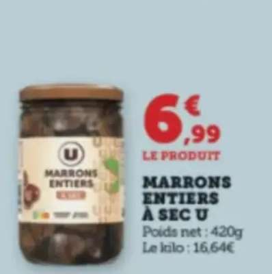 MARRONS ENTIERS À SEC U