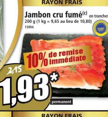 Jambon cru fumé