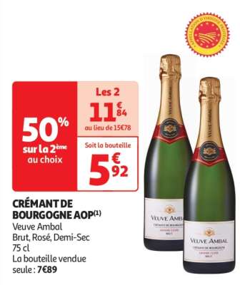 Crémant De Bourgogne Aop - Veuve Ambal
Brut, Rosé, Demi-Sec
75 cl