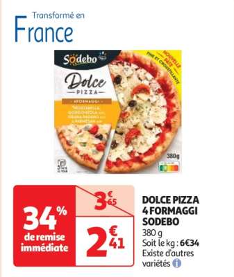 Dolce Pizza 4 Formaggi Sodebo - 380 g