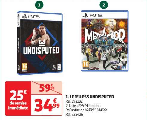 1. Le Jeu Ps5 Undisputed - Réf. 892182