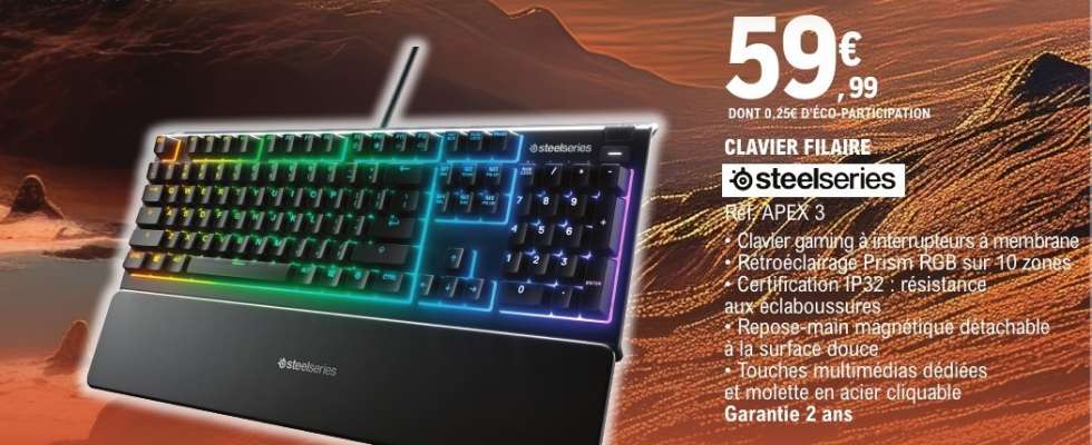 Clavier Filaire SteelSeries Apex 3