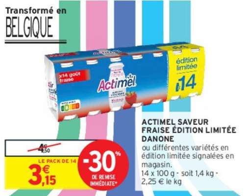 DANONE ACTIMEL SAVEUR FRAISE ÉDITION LIMITÉE