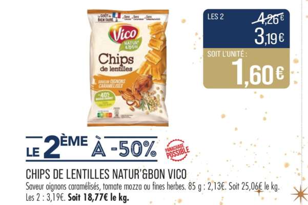 Chips De Lentilles Natur' & Bon Vico