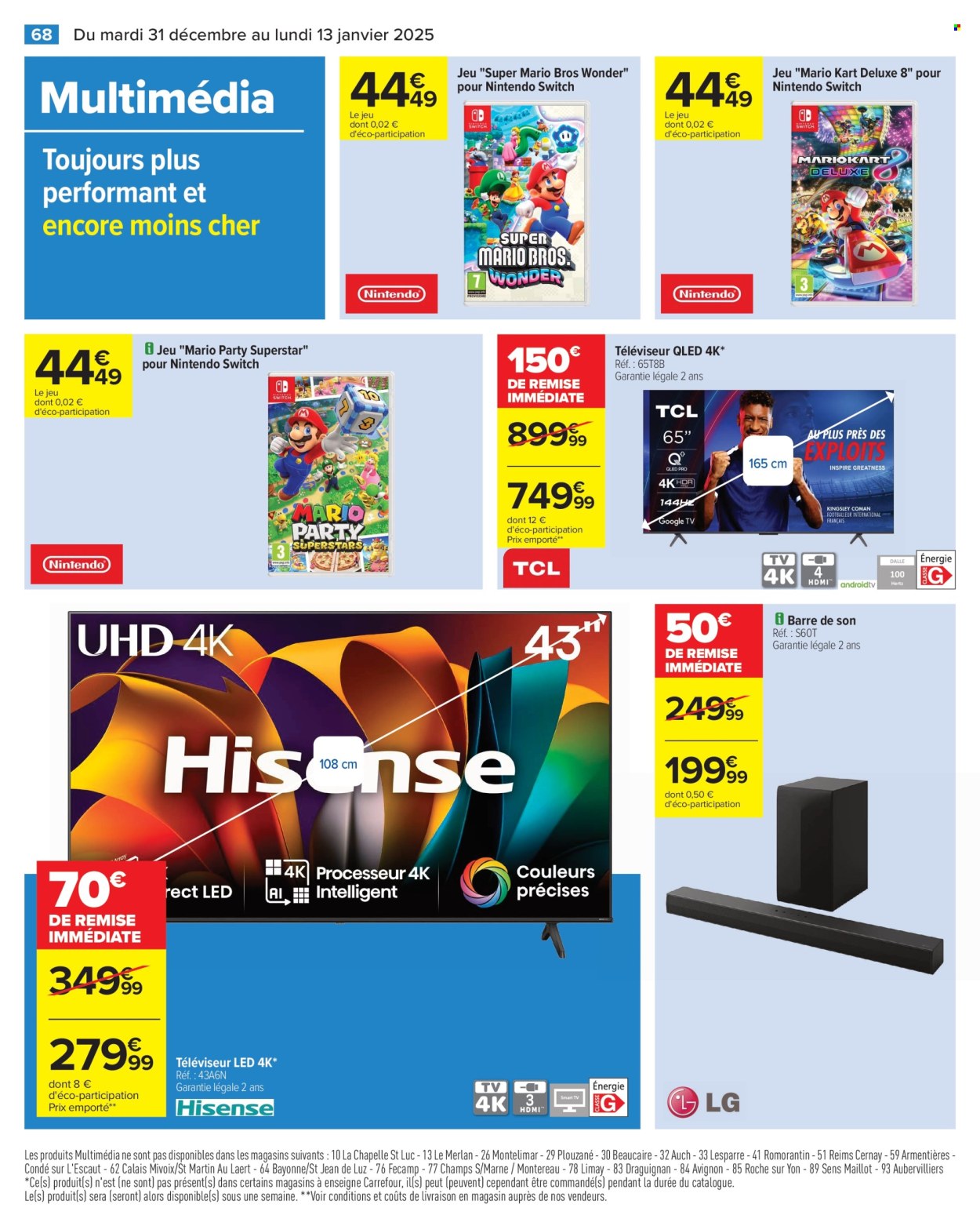 Catalogue Carrefour Hypermarchés - 31/12/2024 - 13/01/2025. Page 1