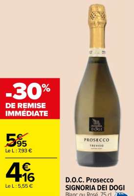 SIGNORIA DEI DOGI D.O.C. Prosecco - Blanc ou Rosé, 75 cl.