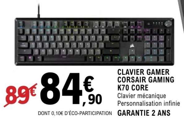 Clavier Gamer Corsair Gaming K70 Core