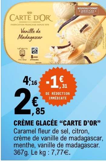 CRÈME GLACÉE “CARTE D’OR”