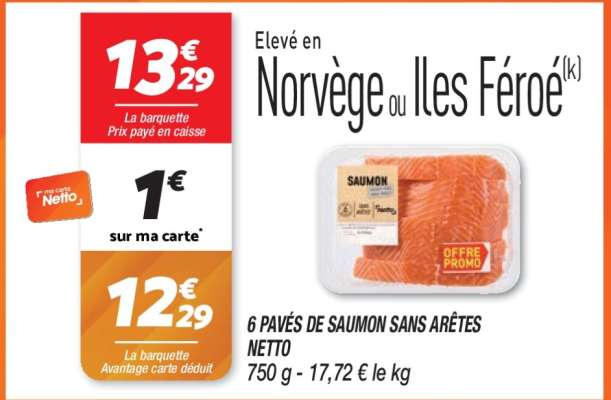 6 PAVÉS DE SAUMON SANS ARÊTES NETTO